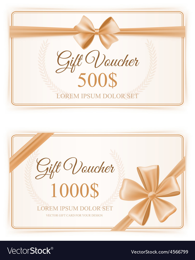 Elegant gift cards set Royalty Free Vector Image