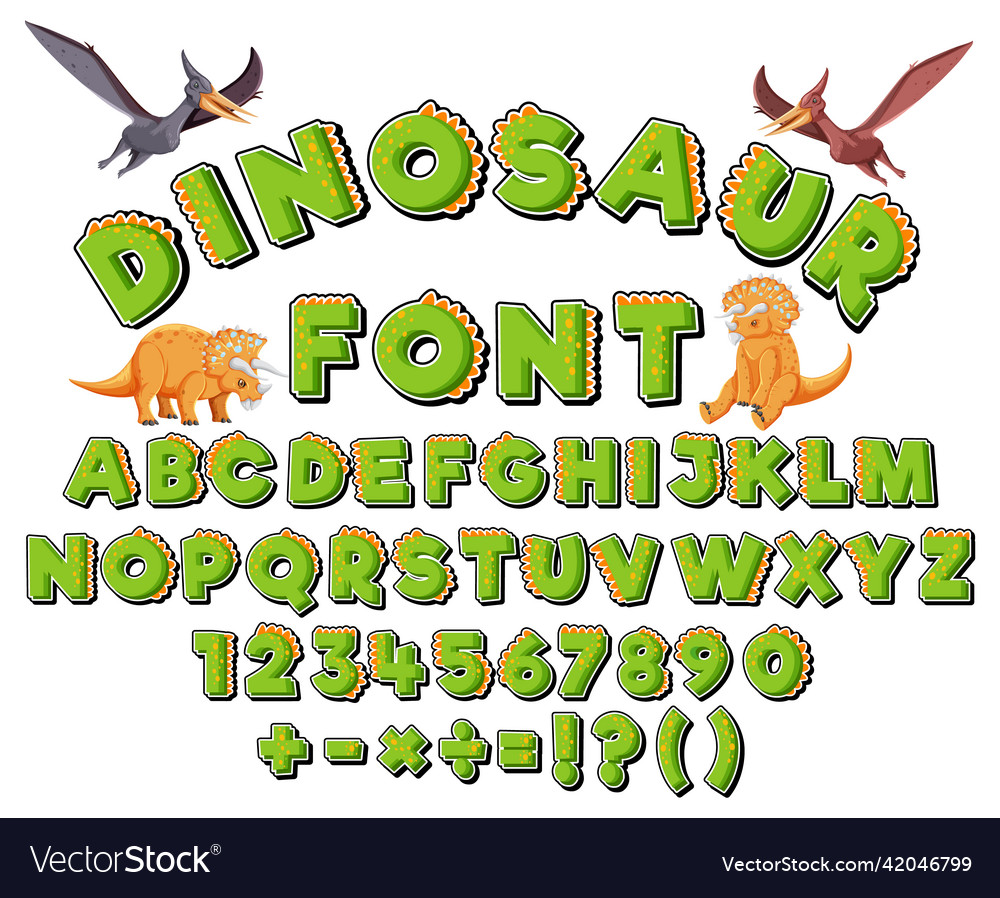 Font design for english alphabets and numbers vector image Font design for english alphabets and numbers
