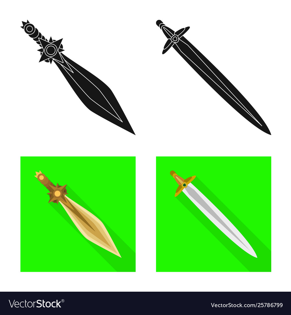 Isolated object game and armor sign set