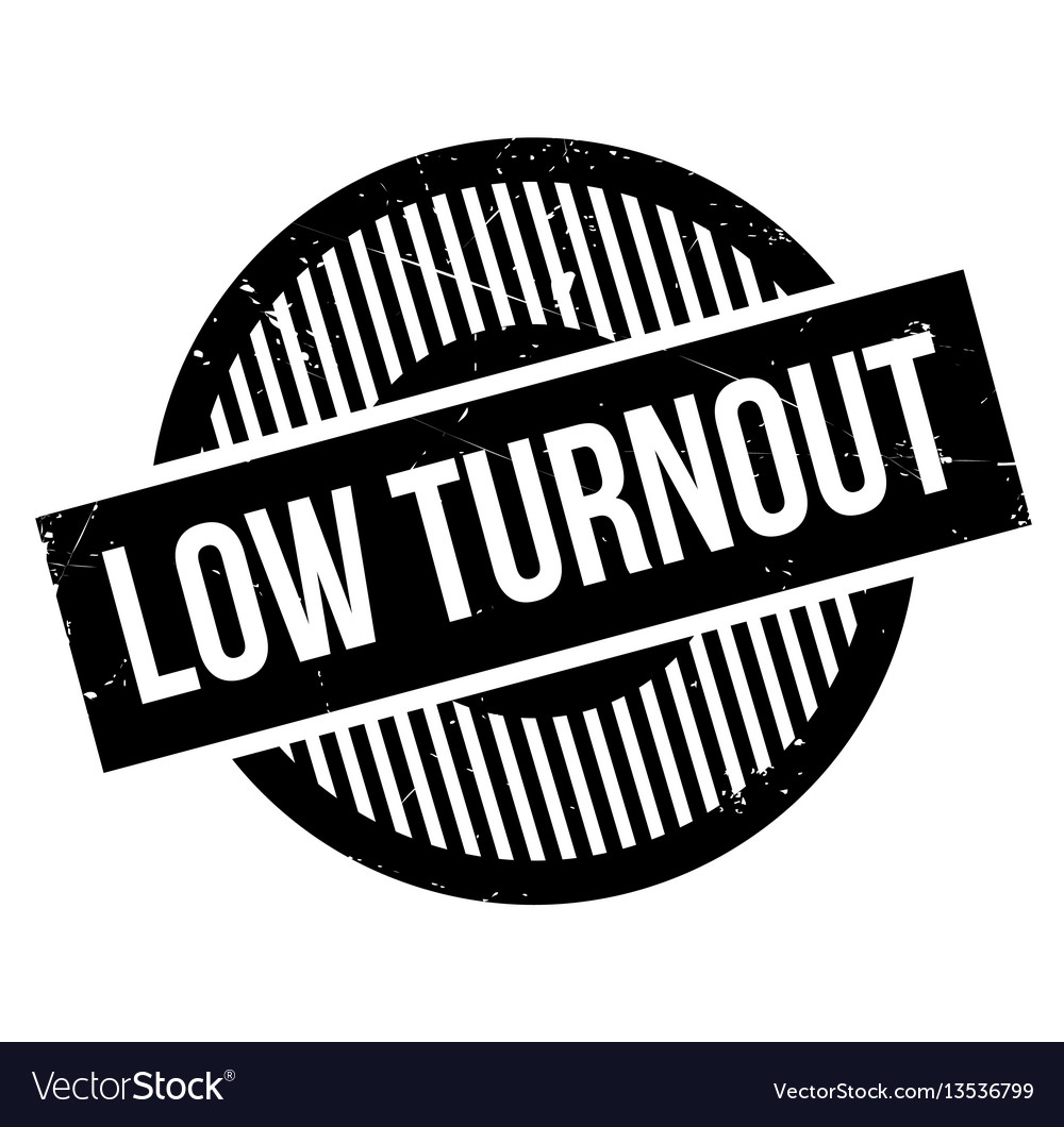 Low turnout rubber stamp Royalty Free Vector Image