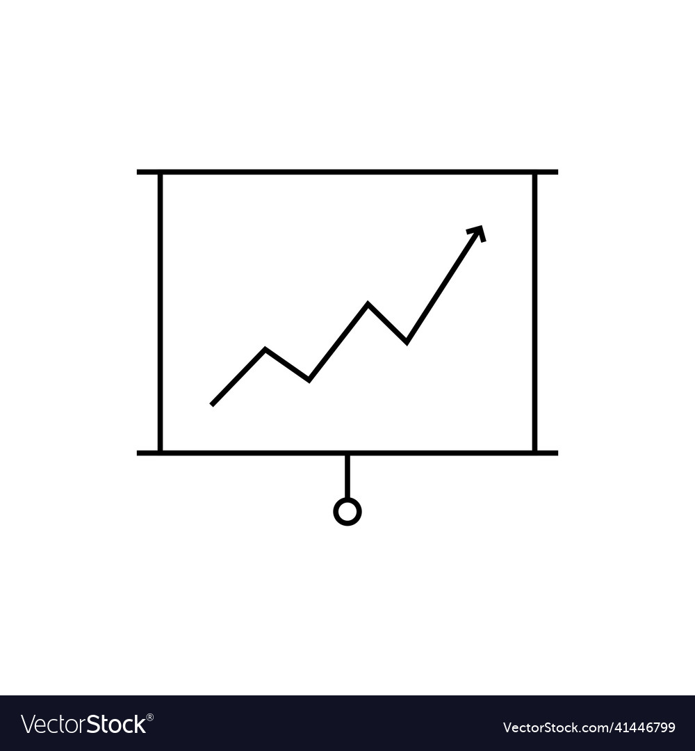 Presentation chart outline icon linear style sign