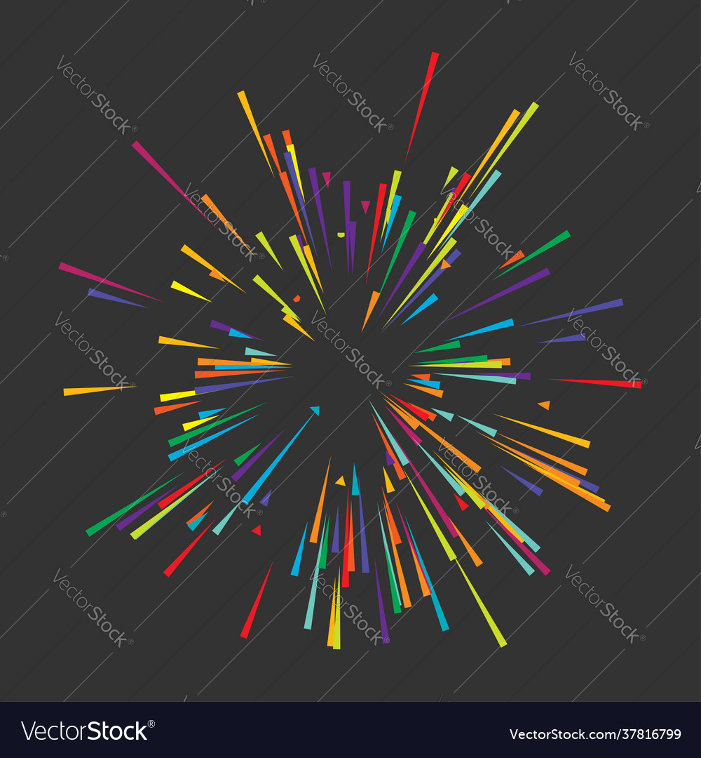 Radial radiating lines beams rays random