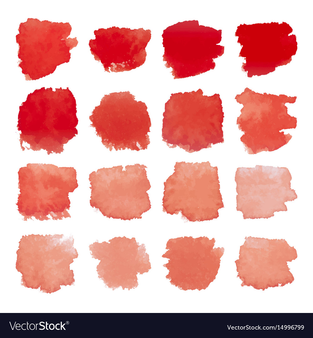 Red blots watercolor set