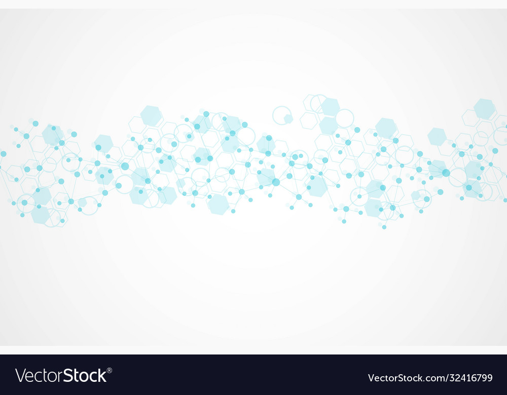 Science network pattern connecting lines and dots vector image Science network pattern connecting lines and dots