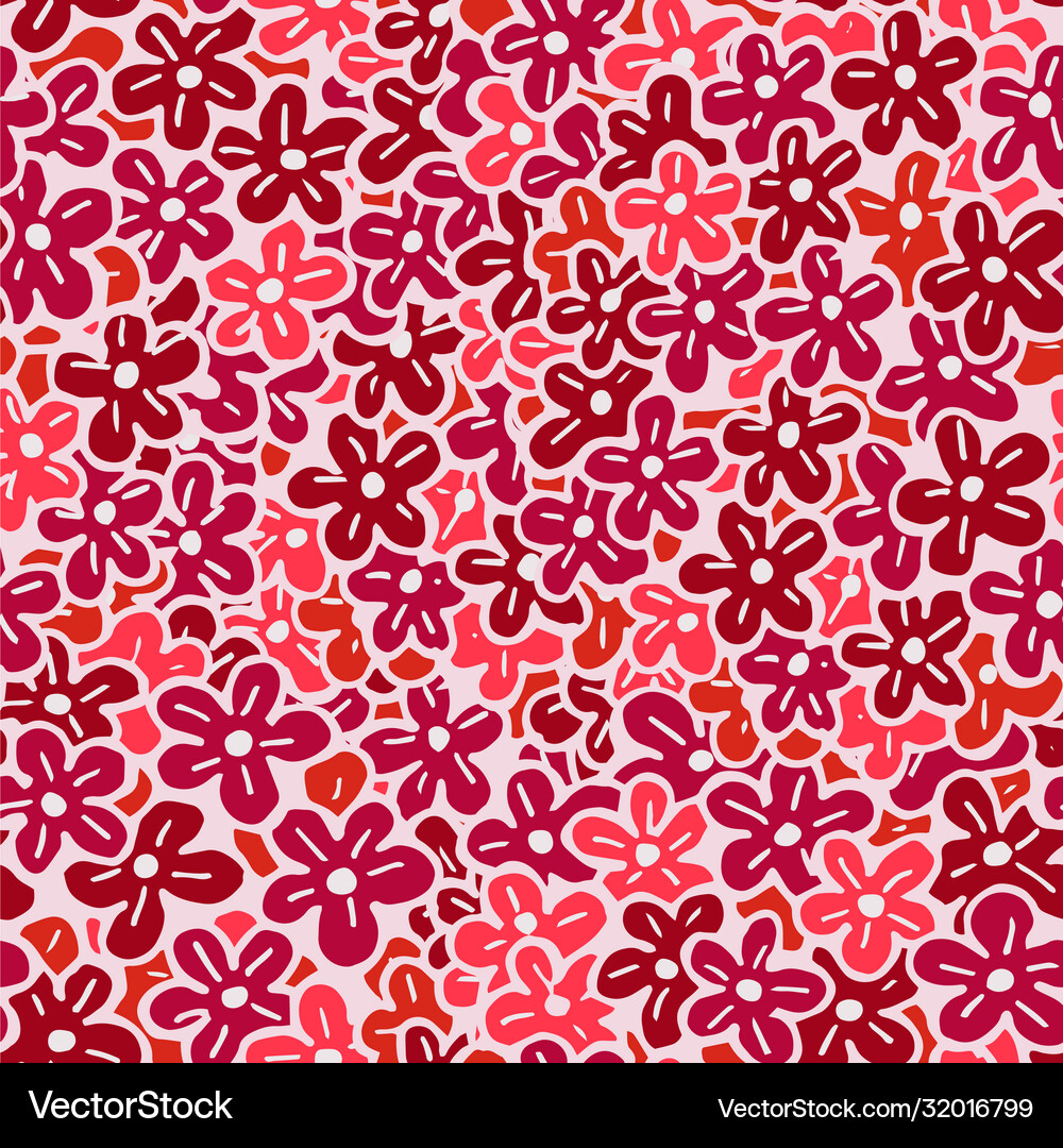 Seamless pattern with flowers Royalty Free Vector Image