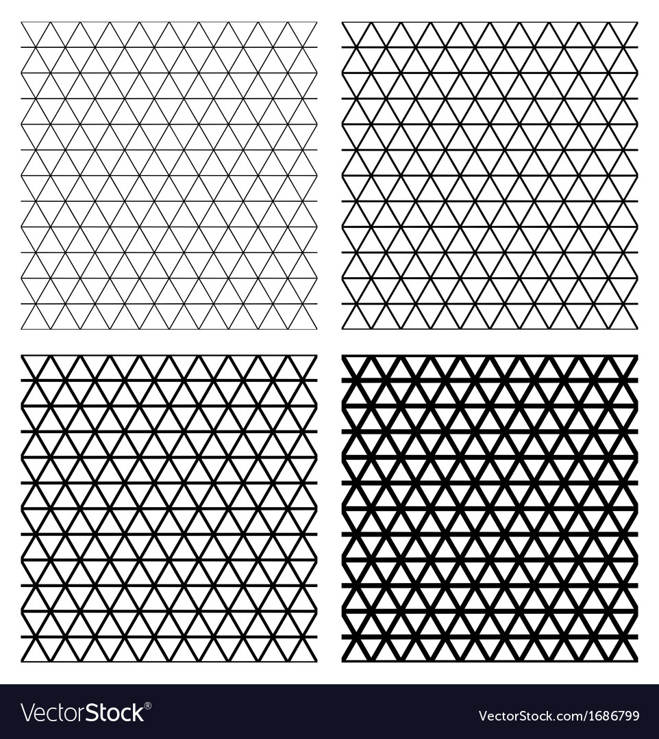Set of 4 elegant triangular meshes