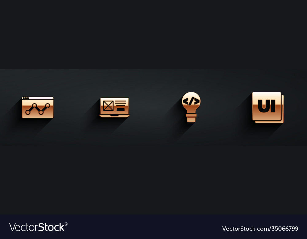 Website statistic ui oder ux design front end vector image Website statistic ui oder ux design front end