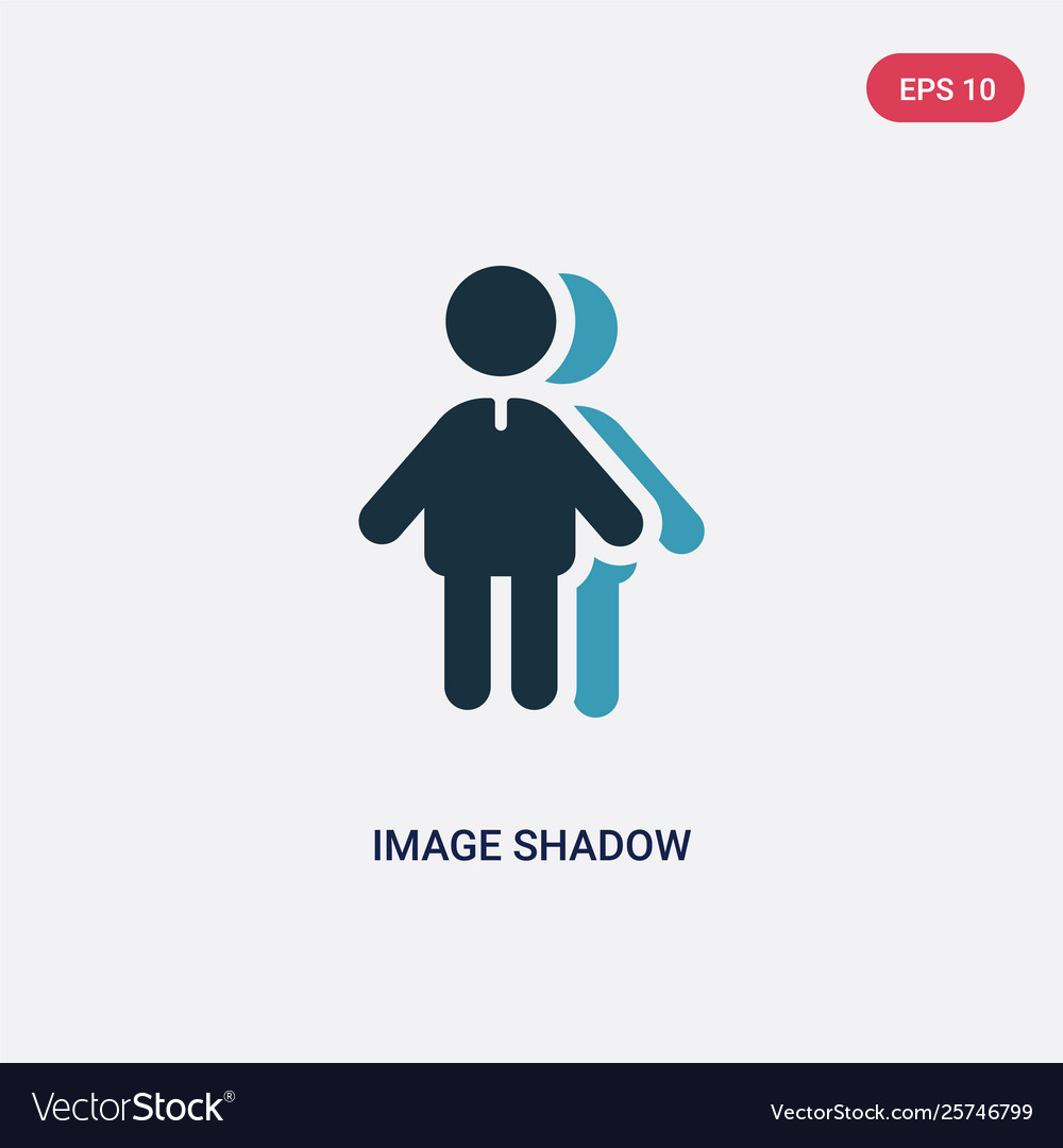 Two color image shadow icon from people concept Vector Image