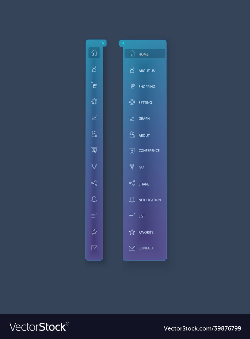 Web design navigation bar vector image Web design navigation bar