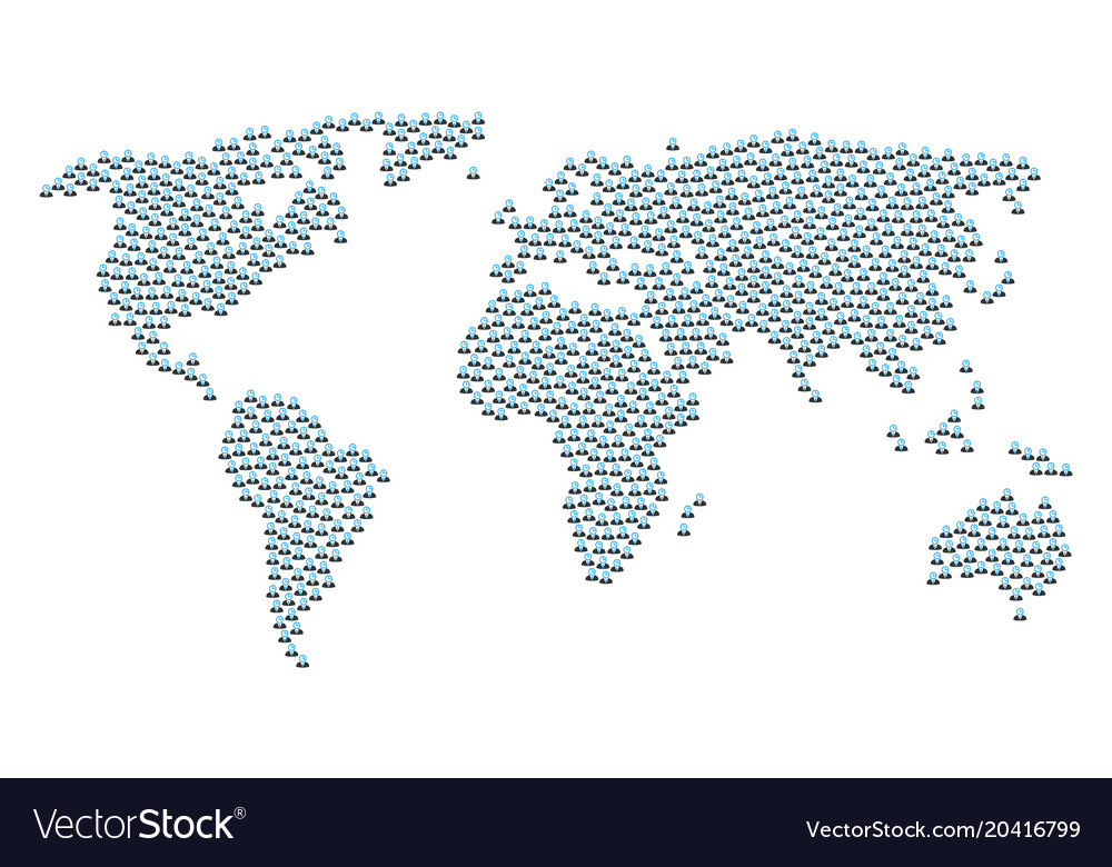 Worldwide map pattern of time manager items