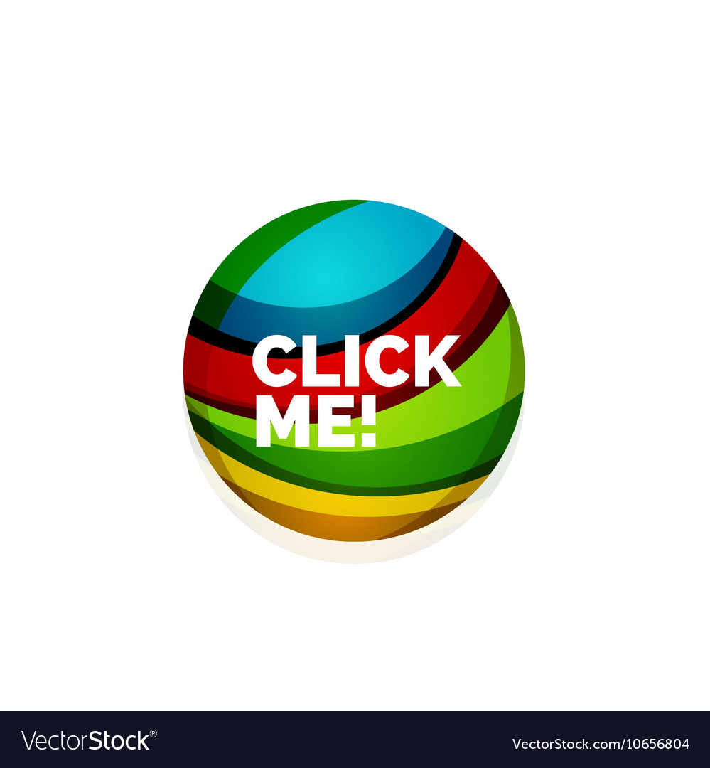 Abstract sphere button template Royalty Free Vector Image