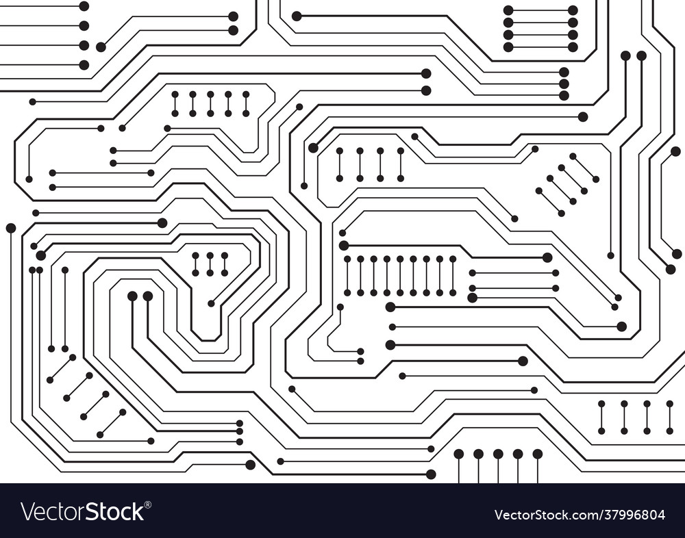 Circuit technology background with hi-tech vector image Circuit technology background with hi-tech