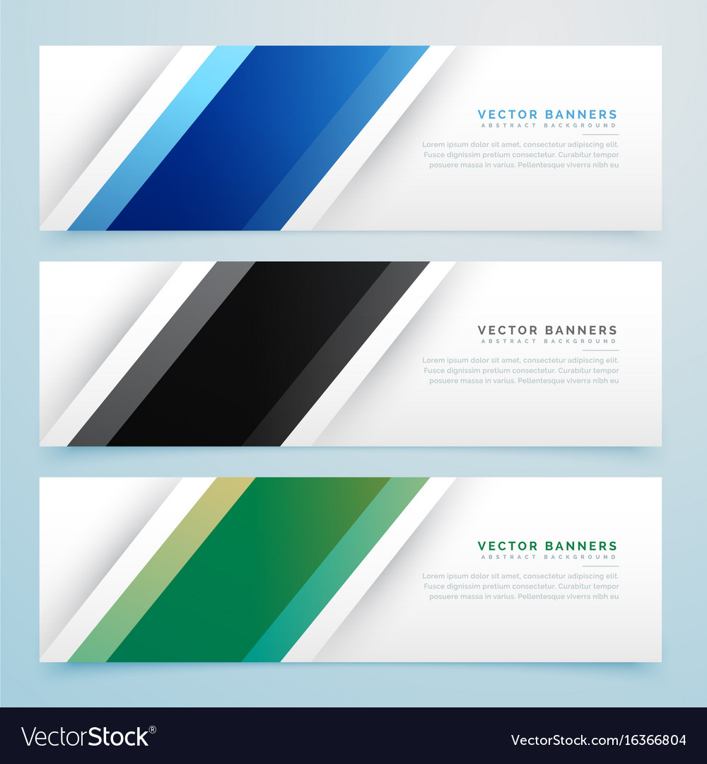 Colorful Header Banner Set