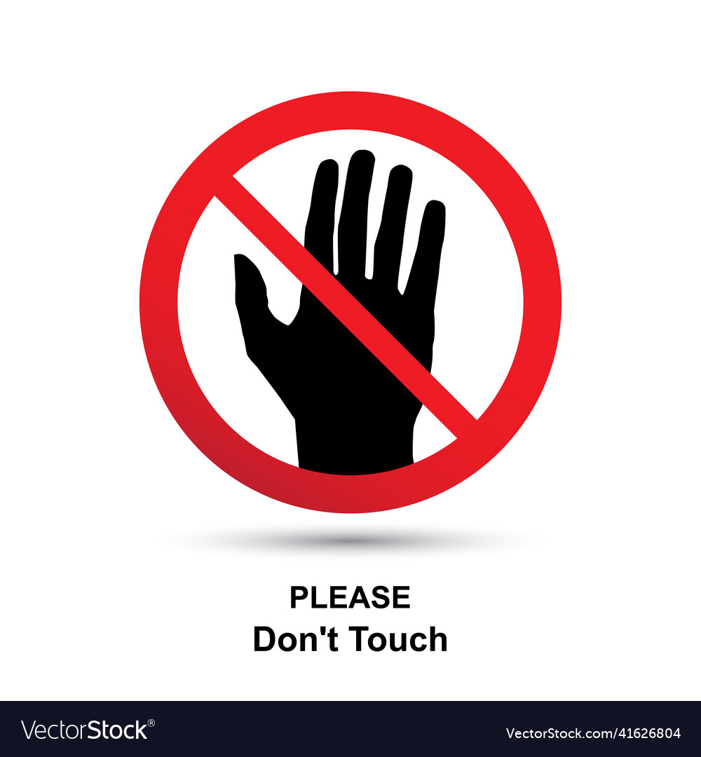 Do not touch concept isolated