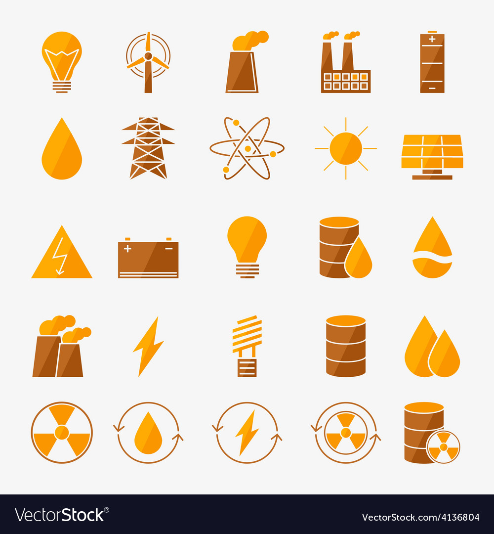 Energy icon set