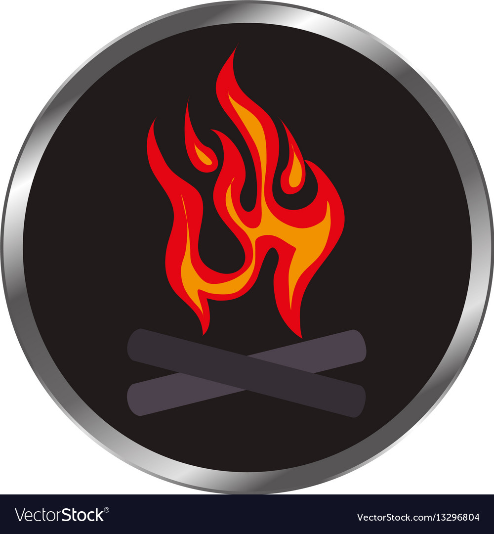 Fire flame signal icon Royalty Free Vector Image