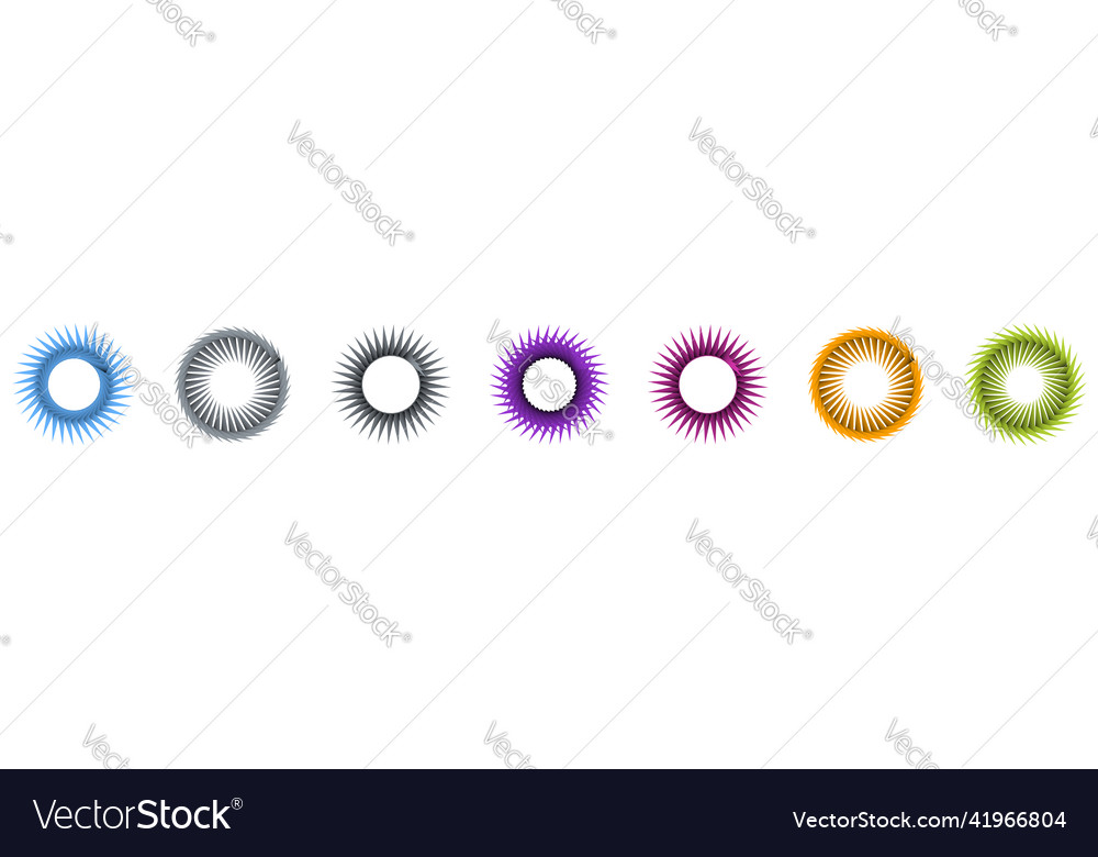 Geometric circular cycle icon spiral swirl twirl