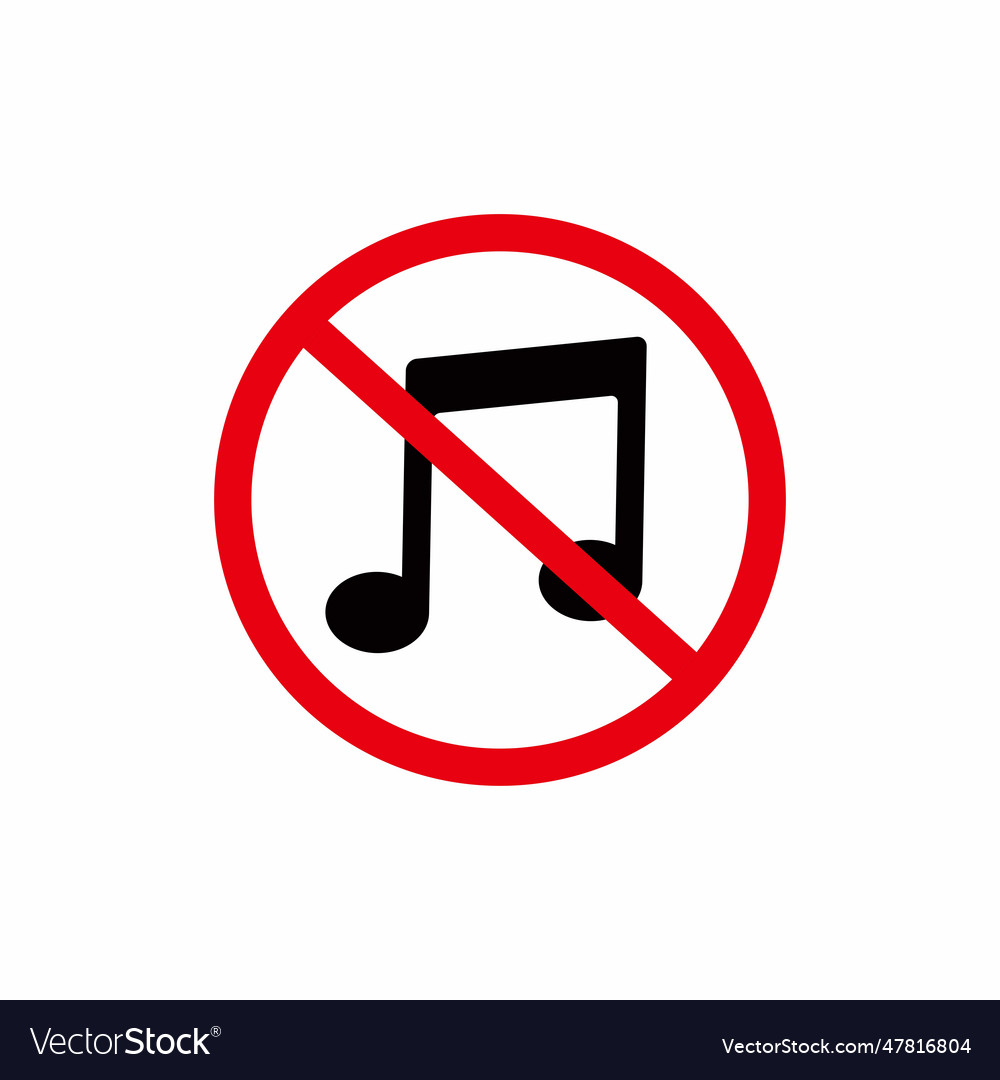 No music note sign icon