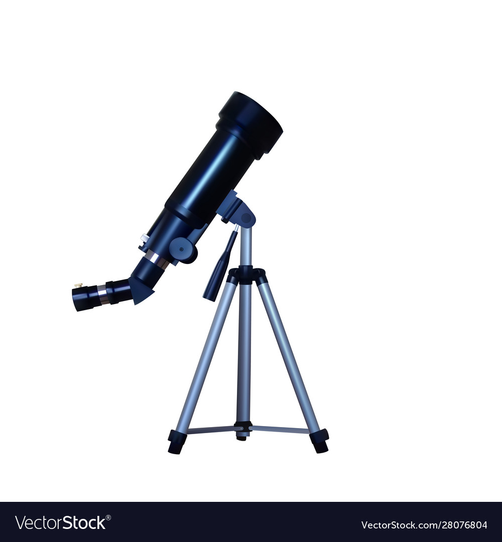 Realistic telescope on a tripod Royalty Free Vector Image