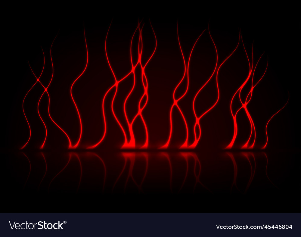 Red neon wavy pattern abstract technology