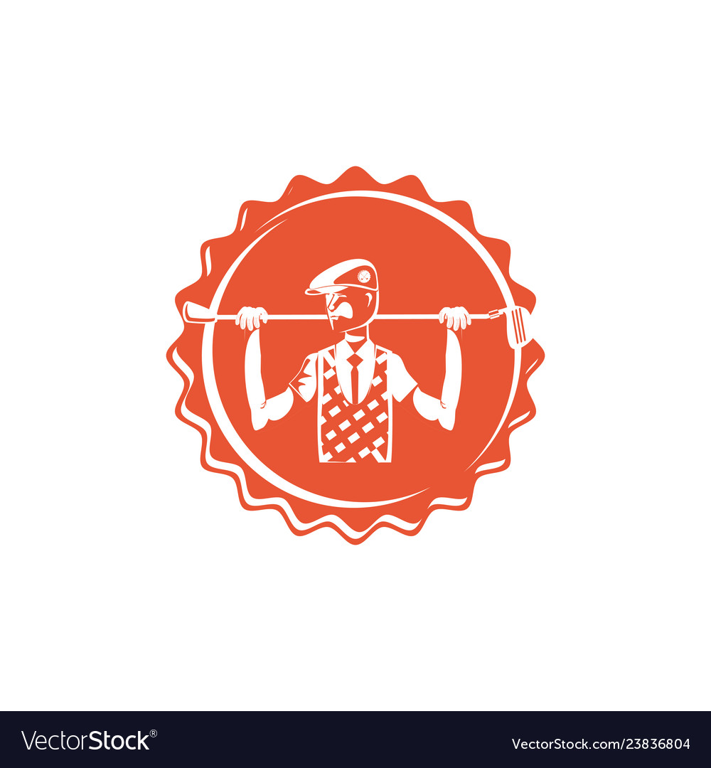 Seal with golfer avatar character