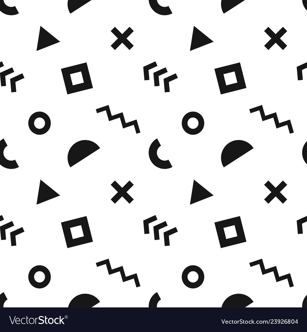 Seamless abstract pattern with black geometric vector image Seamless abstract pattern with black geometric