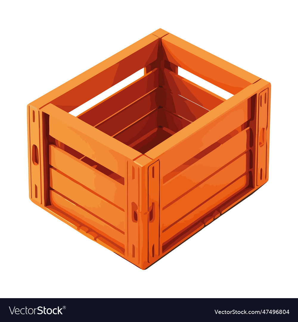 Shipping crate delivering cargo container Vector Image