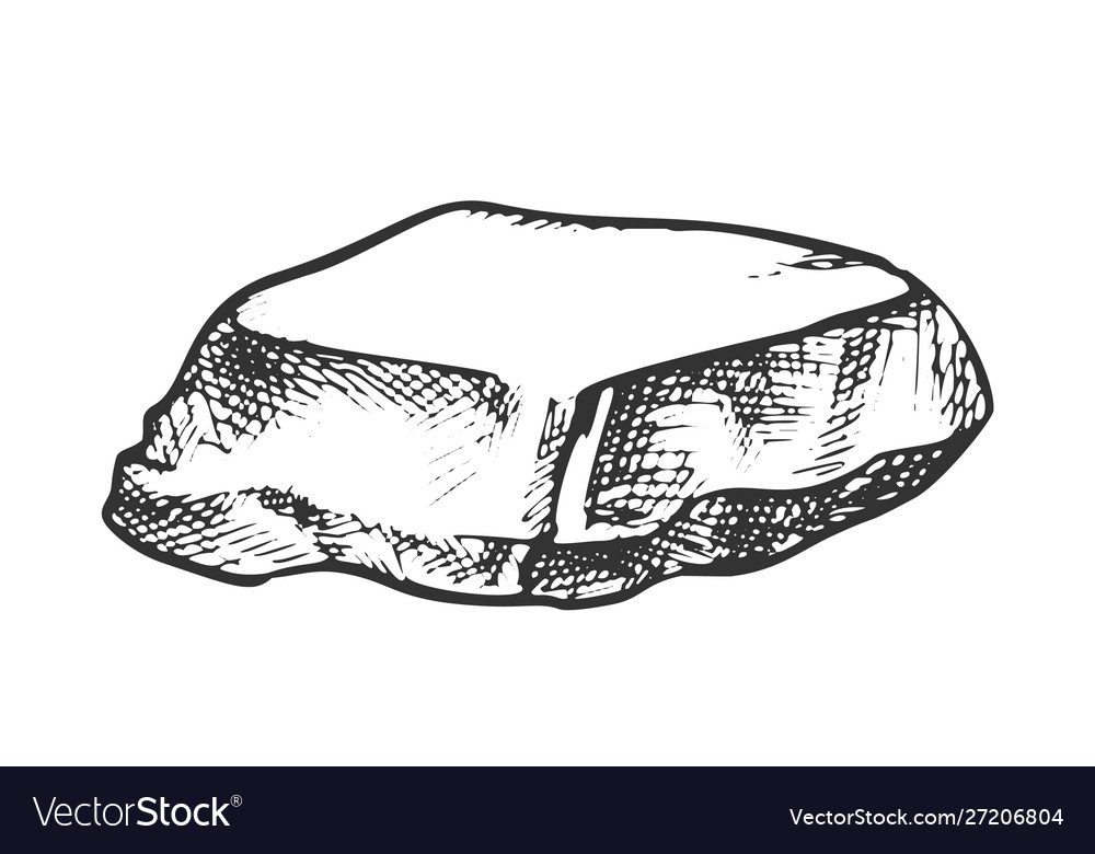 Stone Cobble Boulder Smooth Top Vintage Royalty Free Vector