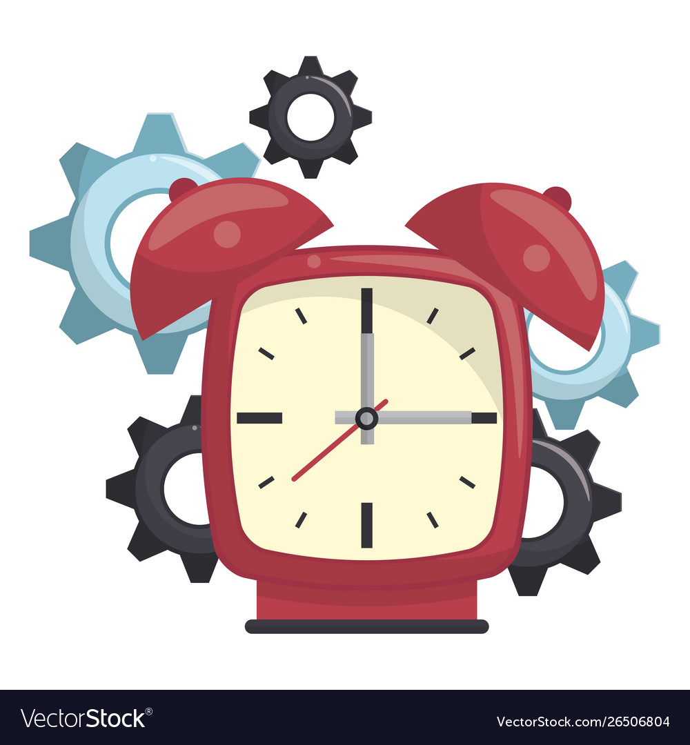 Time clock watch alarm cartoon