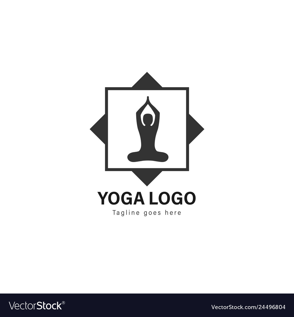 Yoga logo template design logo with modern Vector Image