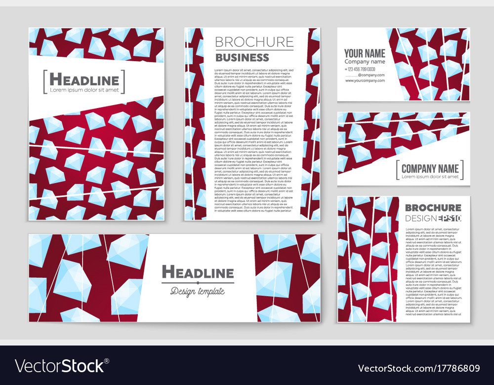 Abstract layout background set for art