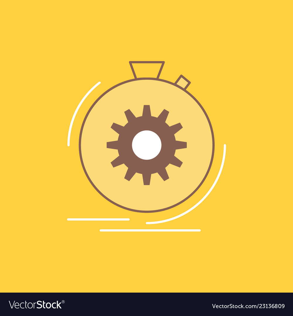 Action fast performance process speed flat line vector image Action fast performance process speed flat line