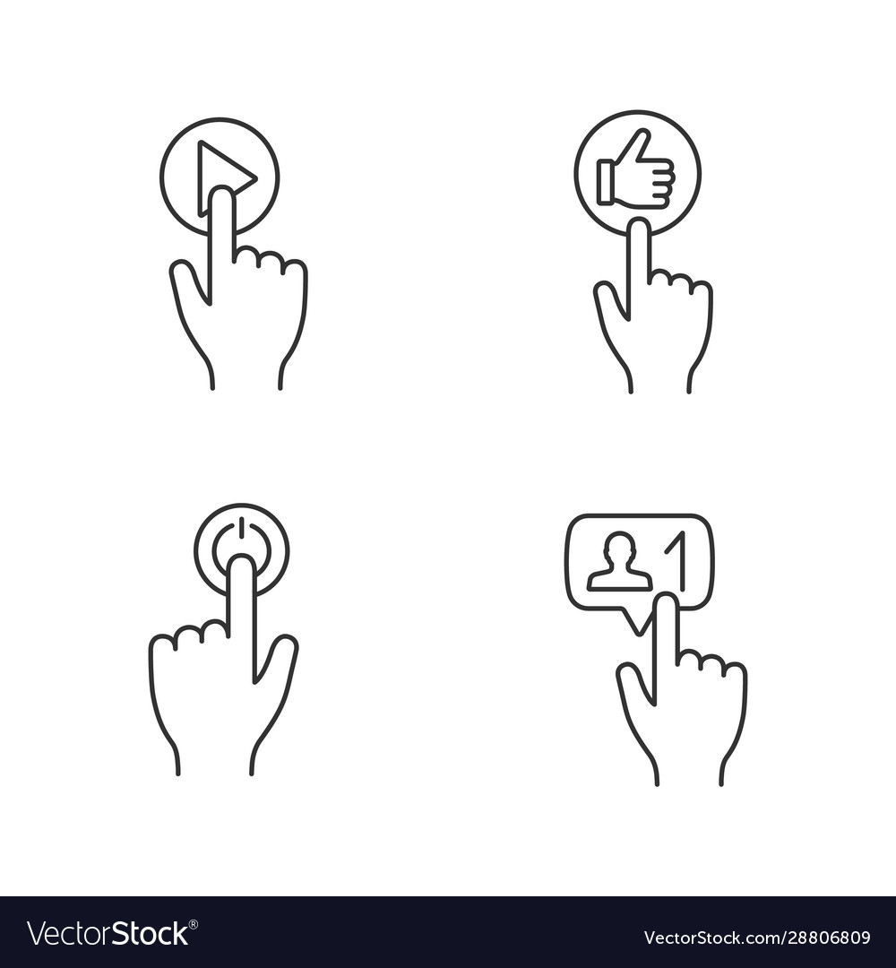 App-Tasten lineare Icons gesetzt