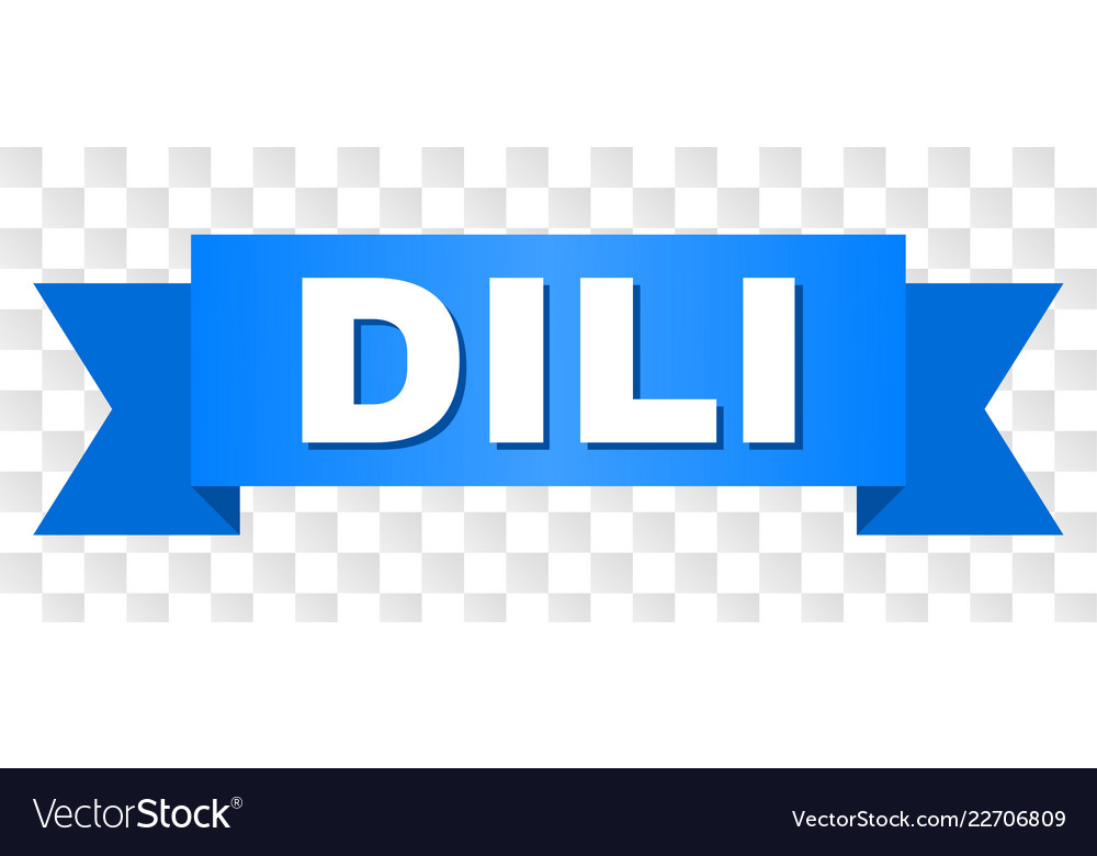 Blaues Band mit Dili Caption