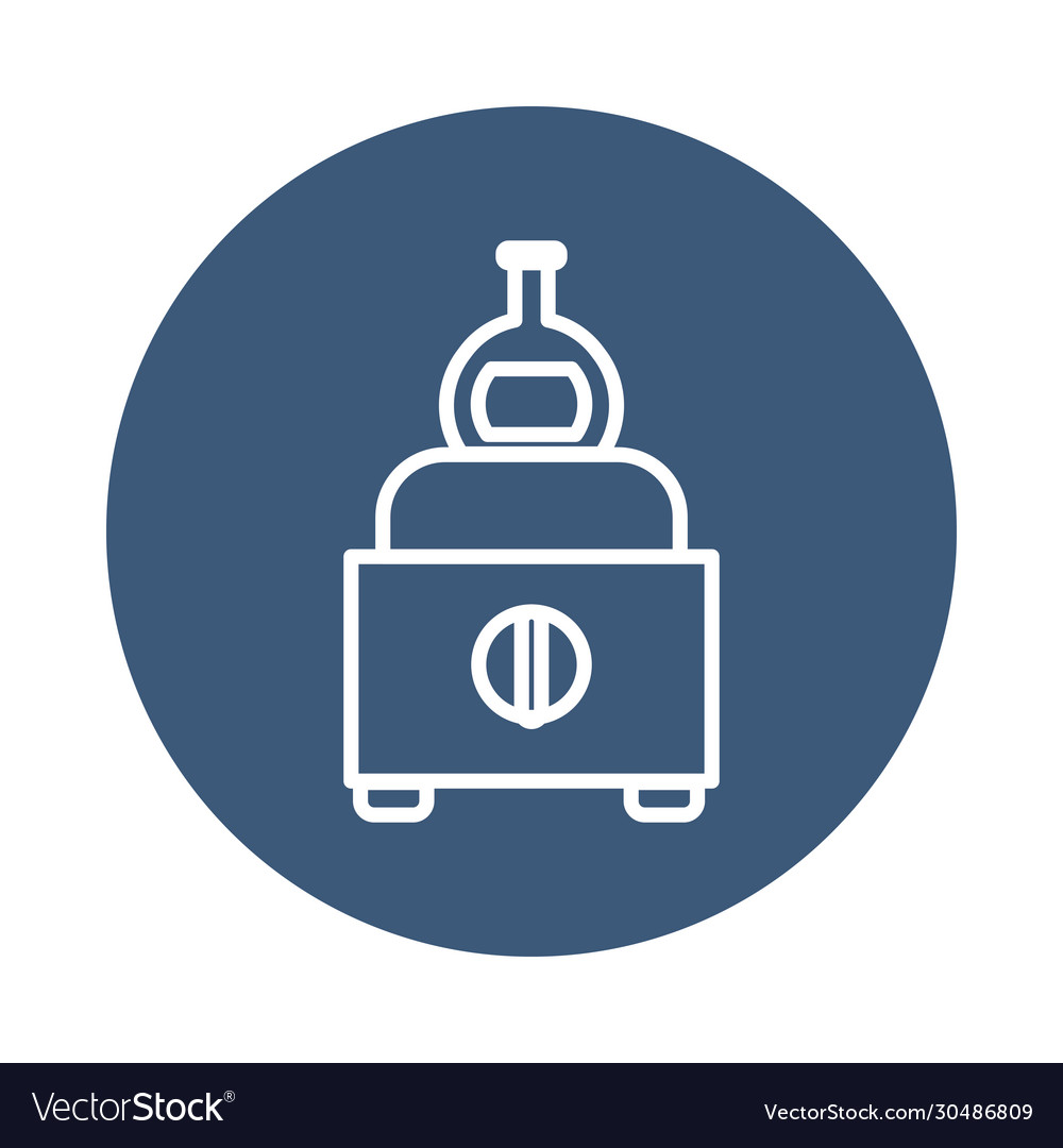 Chemical flask and machine block style vector image Chemical flask and machine block style