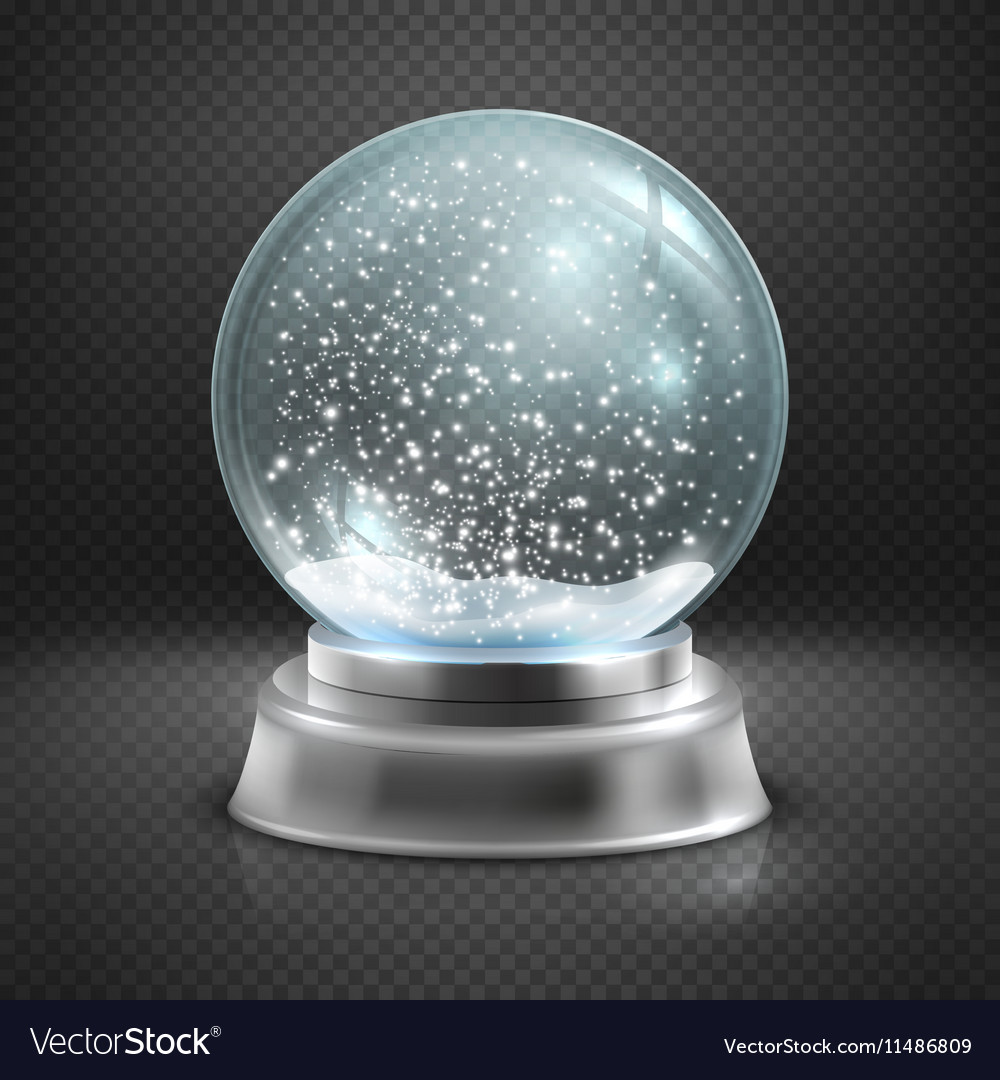 Download Christmas snow globe isolated on transparent Vector Image