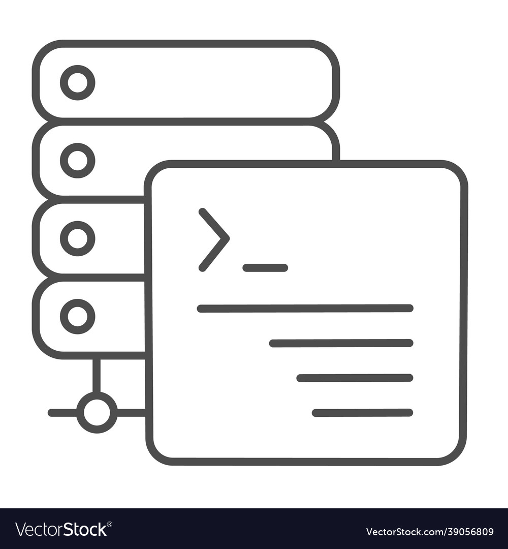 Command line window data sharing server console vector image Command line window data sharing server console