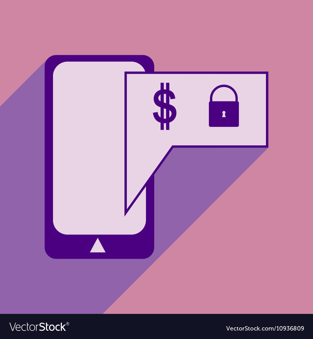 Flat with shadow icon stylish mobile application