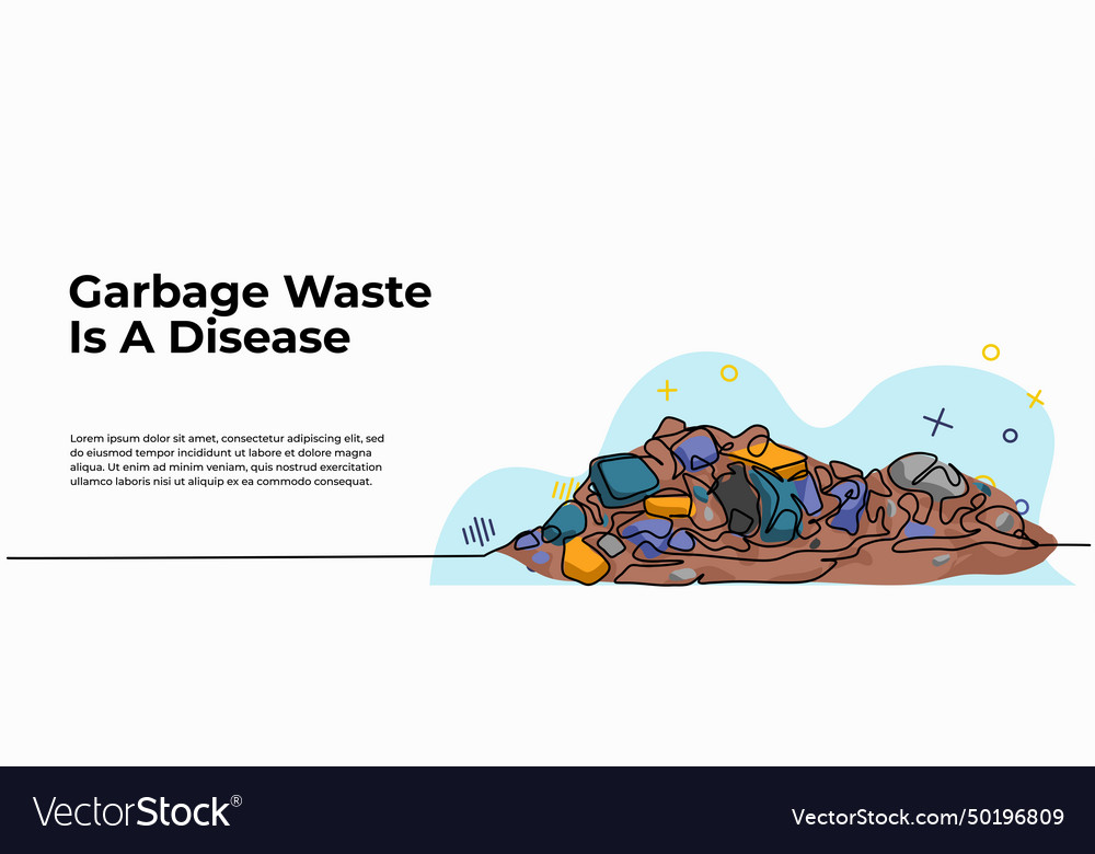 Garbage waste is a disease modern Royalty Free Vector Image