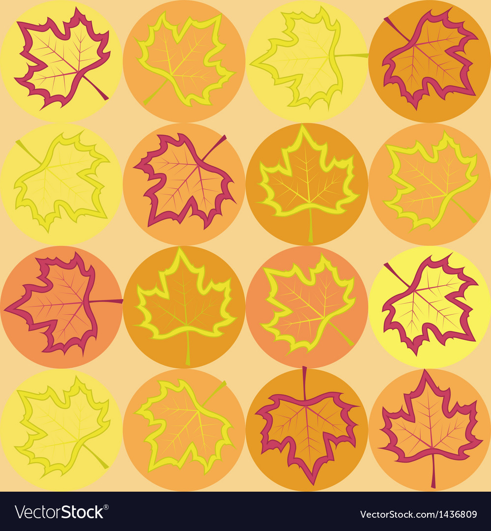 Geometry pattern with maple leaves