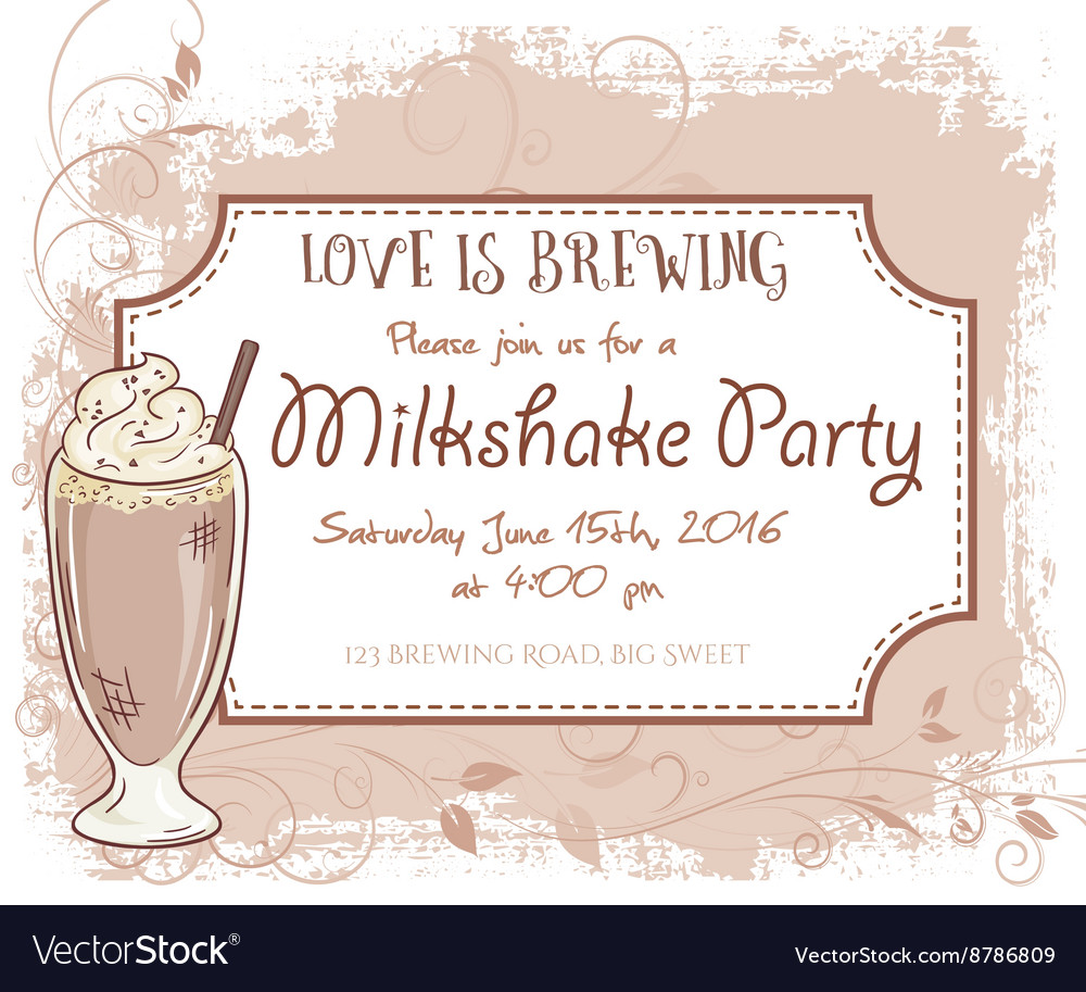 hand drawn milkshake party