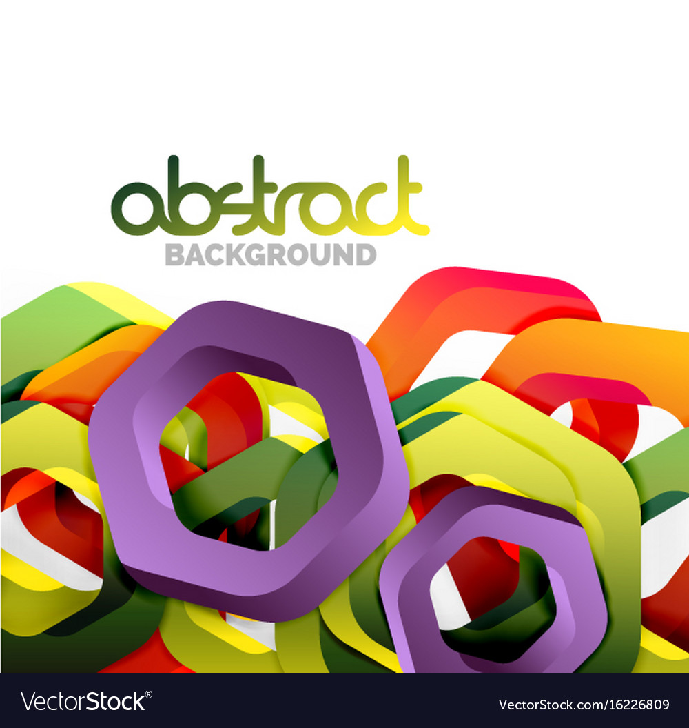Overlapping hexagons design background