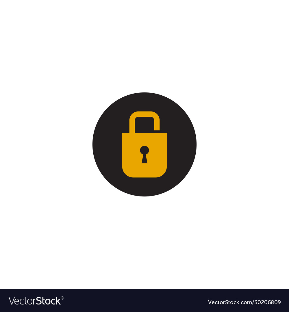 Padlock icon logo design template