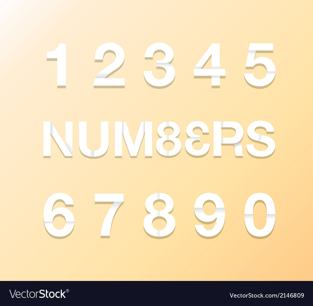 Paper Numbers Text