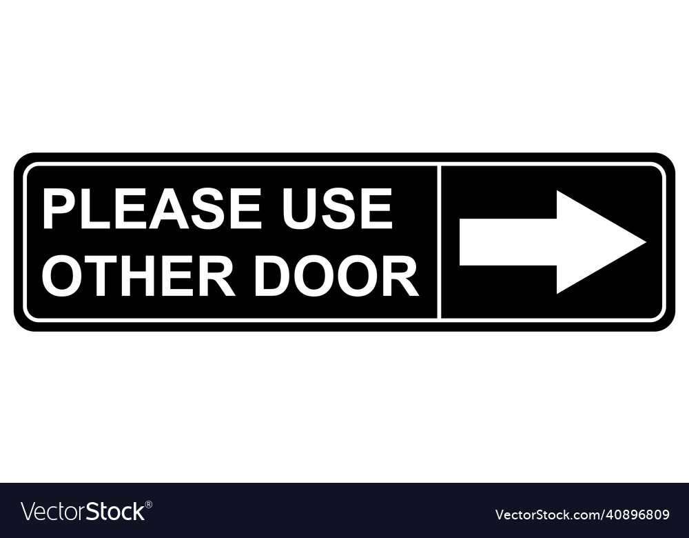 Please use other door graphic icon information Vector Image