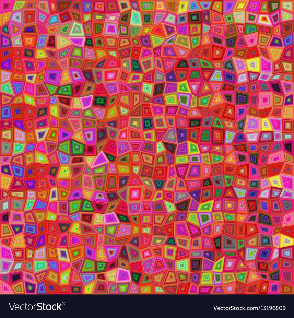 Red colorful irregular rectangle mosaic background