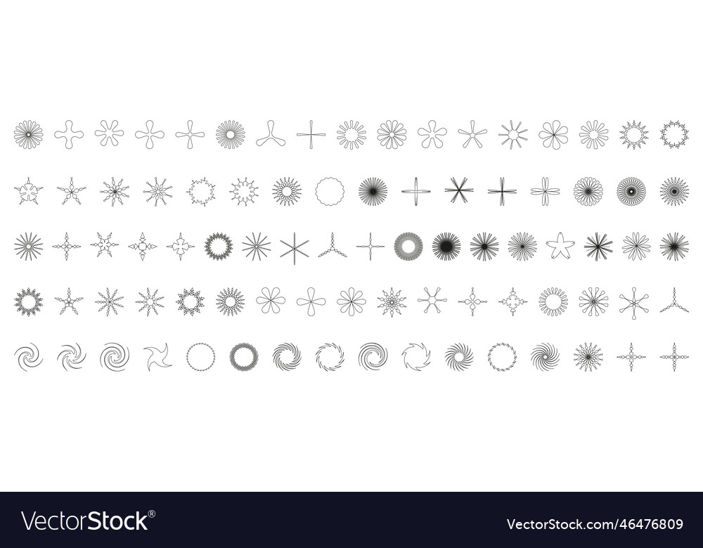 Simple minimalistic outline elements abstract