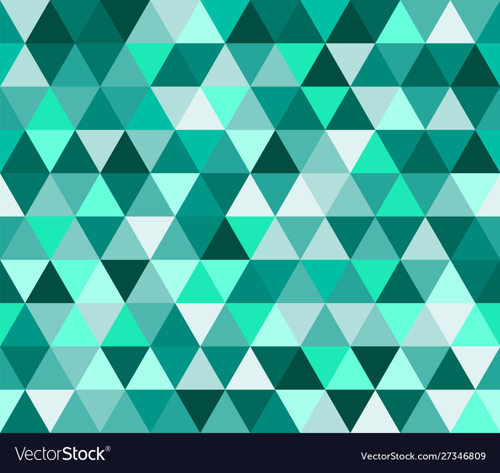 Teal triangular seamless pattern geometric vector image Teal triangular seamless pattern geometric