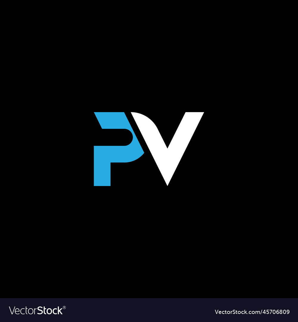 Vp or pv abstract outstanding professional Vector Image