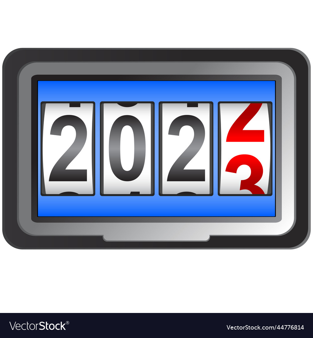 2023 new year counter change calendar vector image 2023 new year counter change calendar